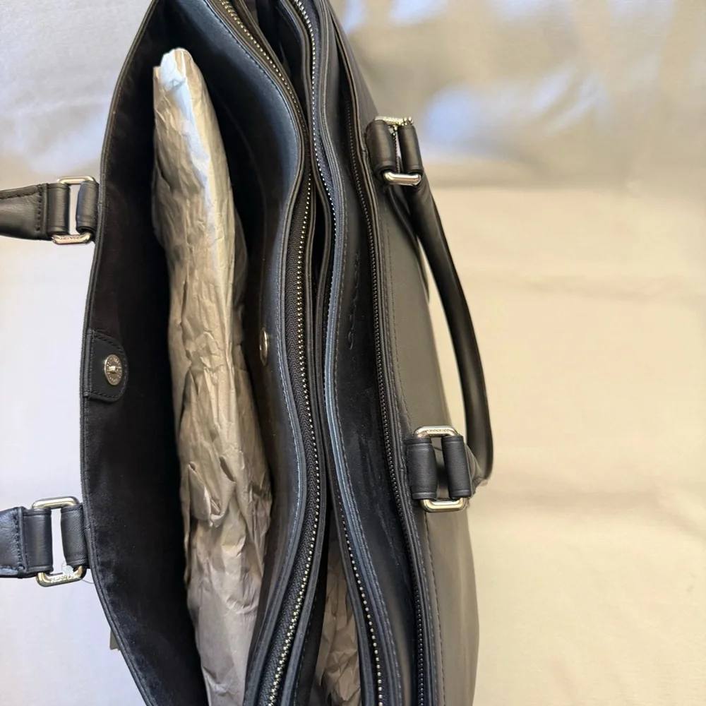 Black Coach Metropolitan Leather Tote f71718 Unisex